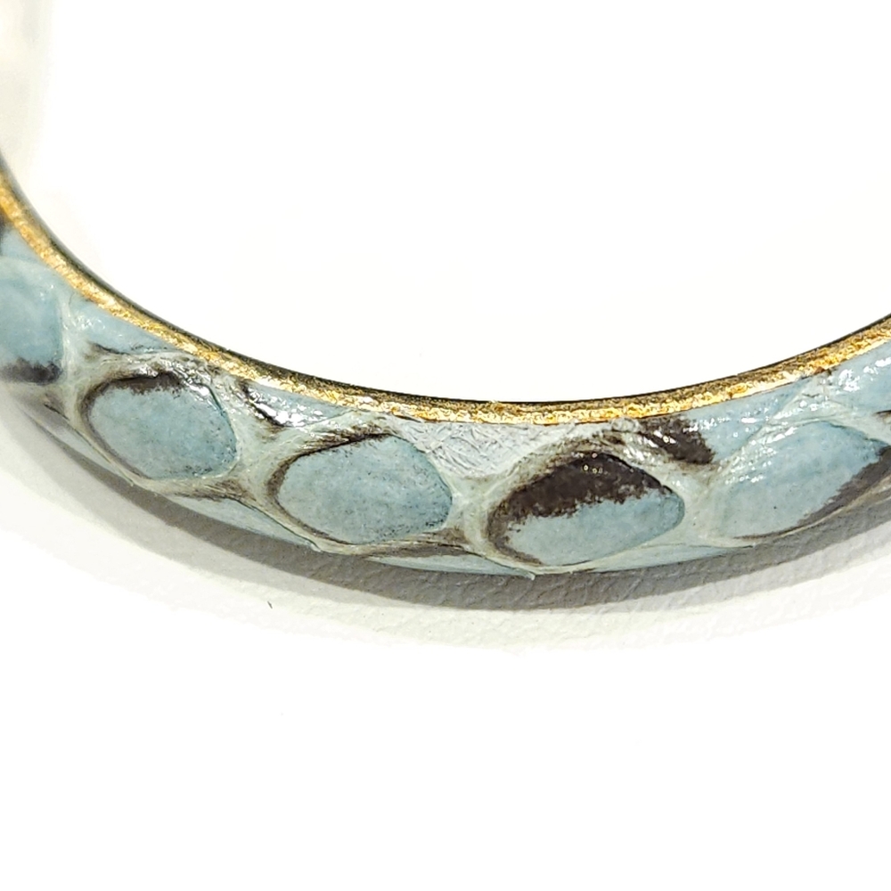 ❤️ 2/$30 Casini & Gori Vintage Snakeskin Bracelet 24KT Gold Plated Made in Italy - Picture 7 of 16